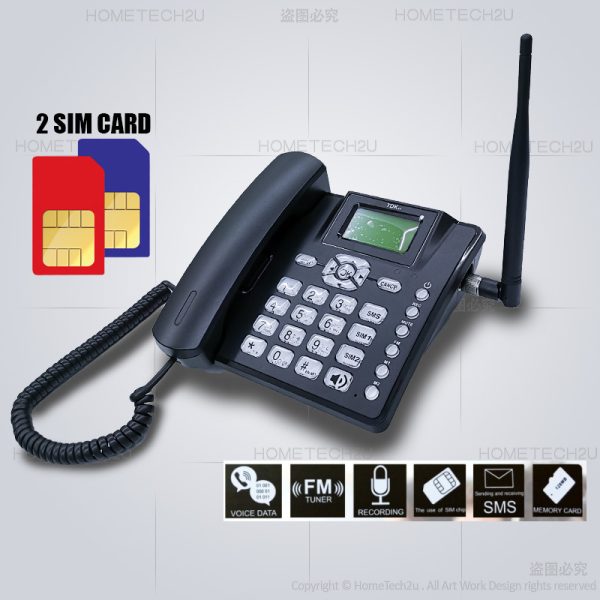 tdk kt2200+ gsm dual sim corded home telephone