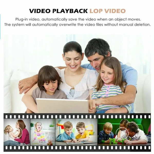 smart 360° rotated security camera hd 1080p with two way audio, motion tracking, and waterproof design