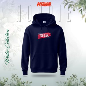 "you can" men's premium hoodie (nevi blue)