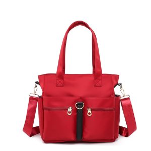 women casual large capacity waterproof oxford cloth bag (maroon)