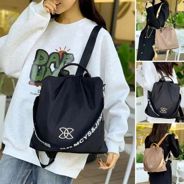 women large capacity outdoor tote bag (black)
