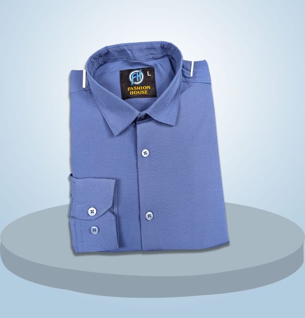 premium china micro stig shirt (formal / casual) (blue)