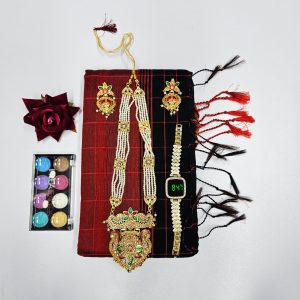 sharee + watches + neckless set + make up box + flowers combo
