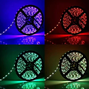 nnk led strip light rgb waterproof remote control charging for overall home decoration led light.