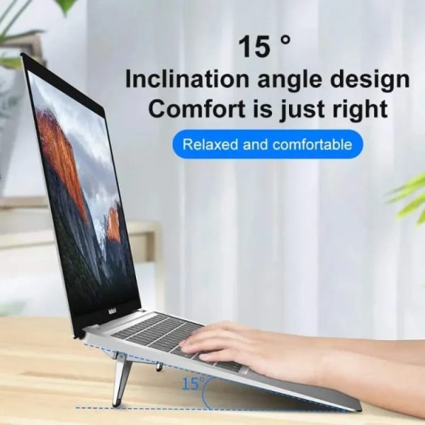 metal foldable laptop stand universal non slip bracket support for macbook pro air lenovo notebook laptops mount holder feets