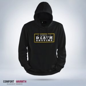 “warning death” islamic hoodie (black)