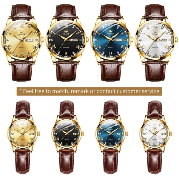 olevs 6896 luxury simple and modern watch (golden)