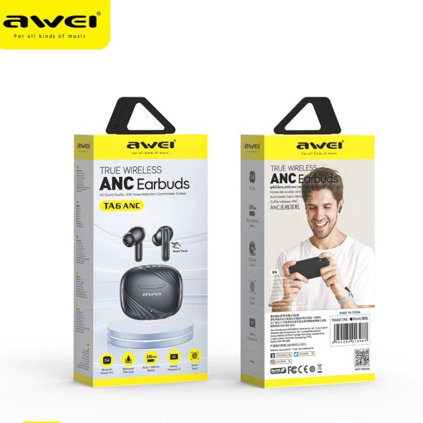 awei ta6 anc true wireless noise reduction earbuds