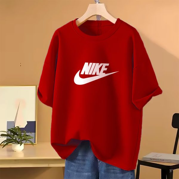 drop shoulder t shirt for women (red)