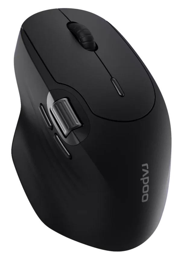 rapoo mt560tm multi mode wireless ergonomic mouse – black