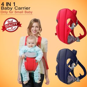 4 in 1 baby carrier with comfortable cushioned head support & buckle straps multicolor