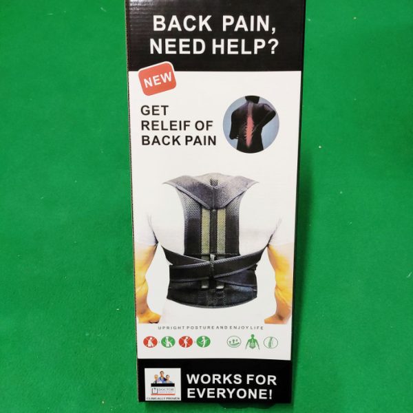 back support belt with fully adjustable straps relief lower & upper back pain