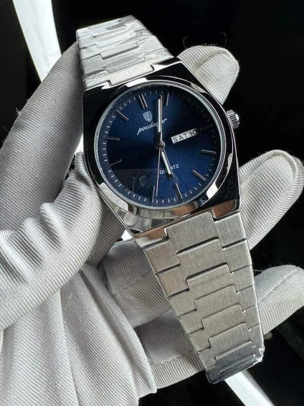 poedagar 930 men's new luxury luminous date week stainless steel quartz watch for me