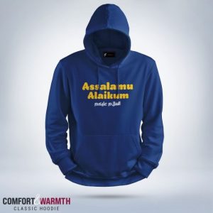 "assalamu alaikum" islamic hoodie (royal blue)