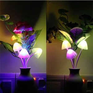 mushroom sensor led night light wall lamp