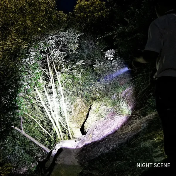 telescopic zoom led flashlight