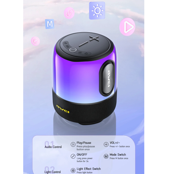 awei y680 tws powerful waterproof portable wireless subwoofer
