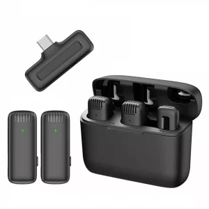 j13 wireless microphone with charging case for type c