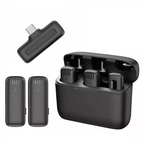 j13 wireless microphone with charging case for type c