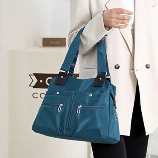 women's handbag solid (blue)