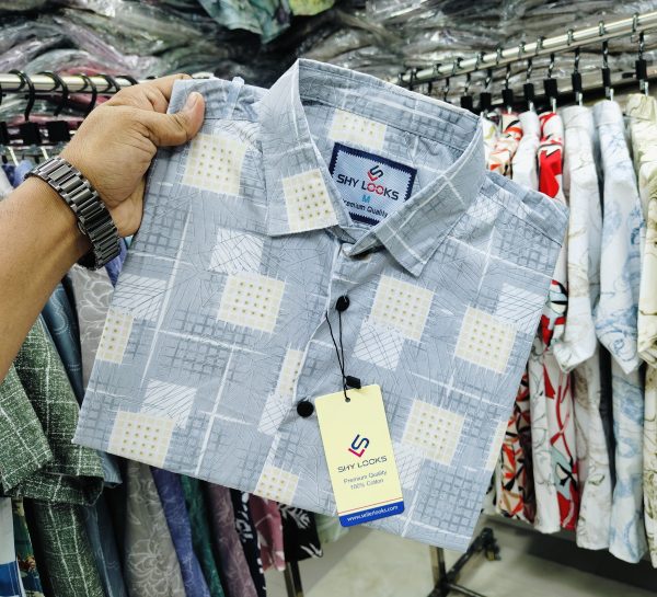 pure cotton full sleeve print shirt for men's