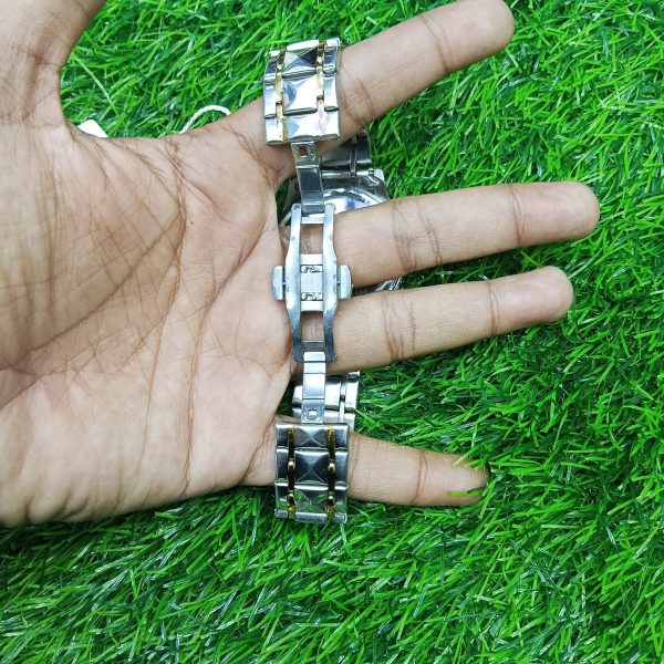 butter fly lock olevs watch for women silver blue