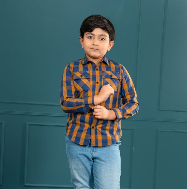boys long sleeve check shirt