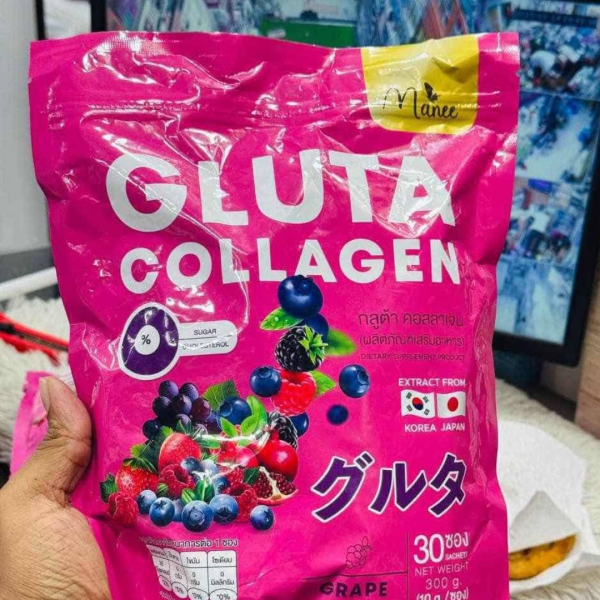 manee gluta collagen pink juice – 1 pack (30 sachets)