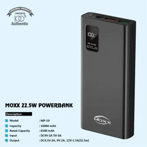 moxx mp 19 10000mah powerbank with dual usb ports