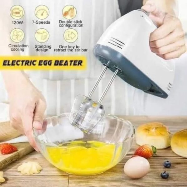 scarlet 7 speed portable high grade hand mixer, egg beater, egg cake/cream mixer 10