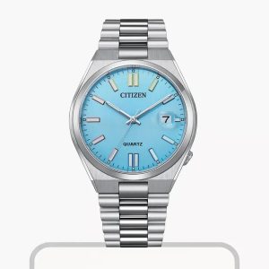 citizen tsuyosa men's blue rainbow dial watch
