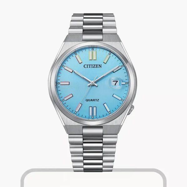 citizen tsuyosa men's blue rainbow dial watch