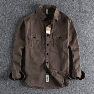 high thickness double pocket shirt..