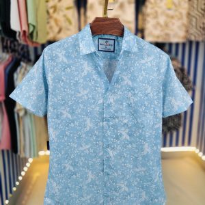shy looks pure cotton half sleeve printed shirt