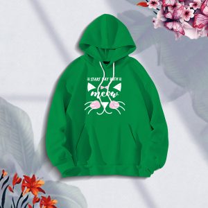 premium comfortable stylish (meow green) ladies winter hoodie