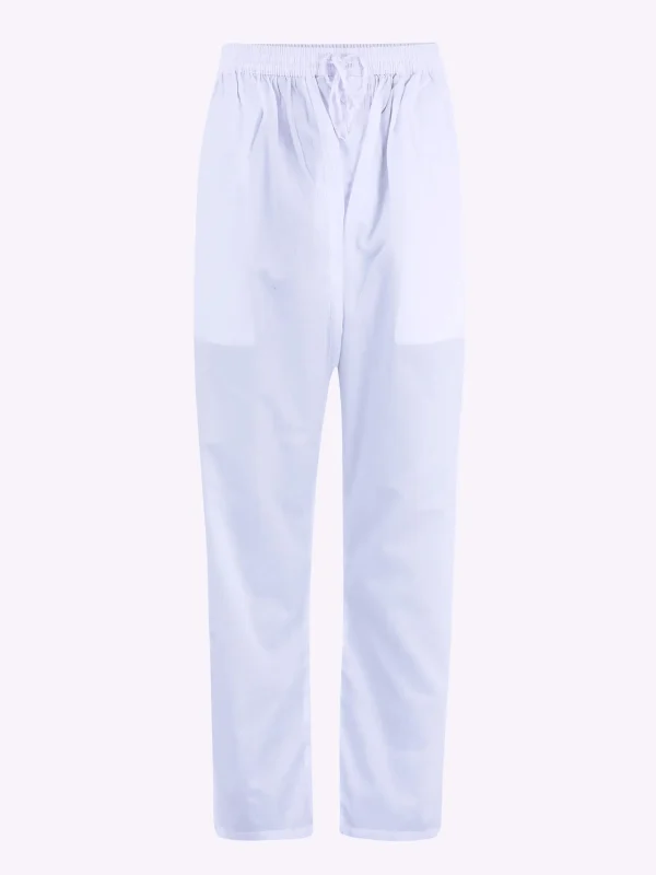 white cotton aligori pajama