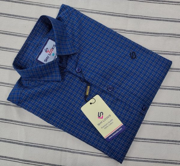 cotton full sleeve check shirt for men's