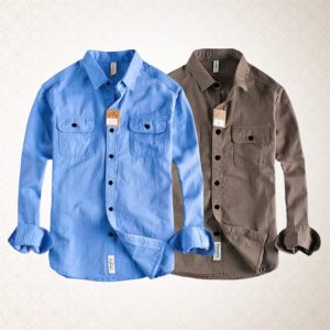 high thickness double pocket shirt (2pis combo)