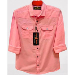 double pocket shirt for men( pink)