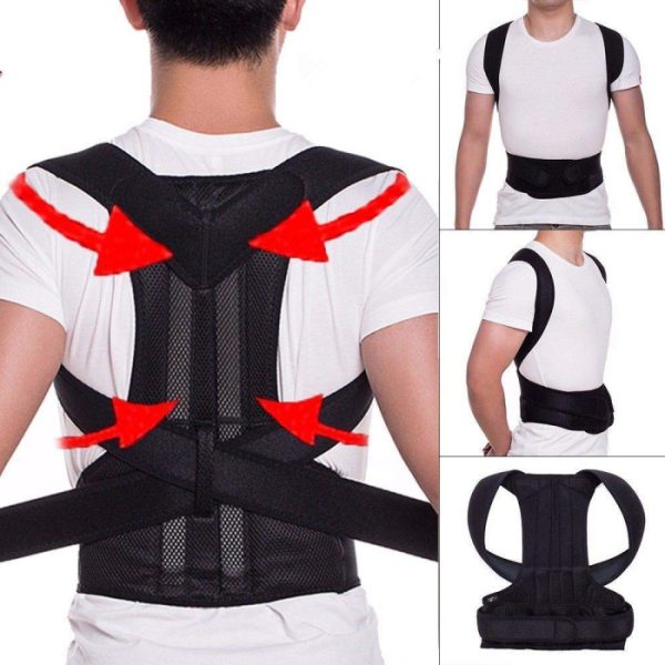 back support belt with fully adjustable straps relief lower & upper back pain