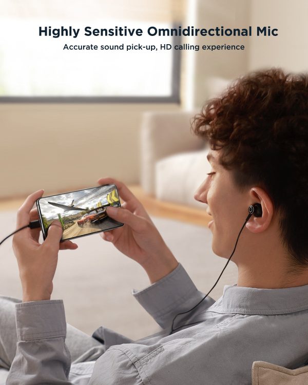 jr ec07 type c series half in ear wired earphones