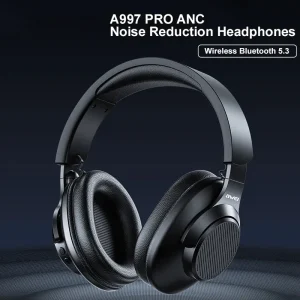 awei a997 pro anc wireless stereo headphone bluetooth with mic noise cancelling long battery life explosive bass