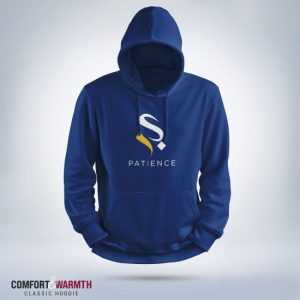 "patience" islamic hoodie (royal blue)
