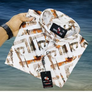 luxury popcorn half sleeve print shirt shy looks