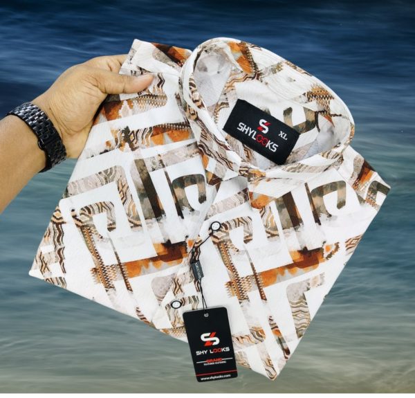 luxury popcorn half sleeve print shirt shy looks