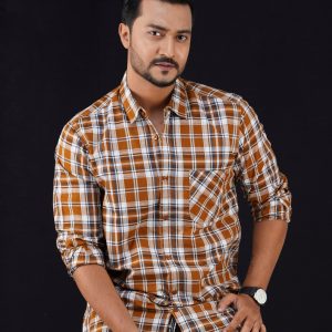 men's long sleeve check shirt