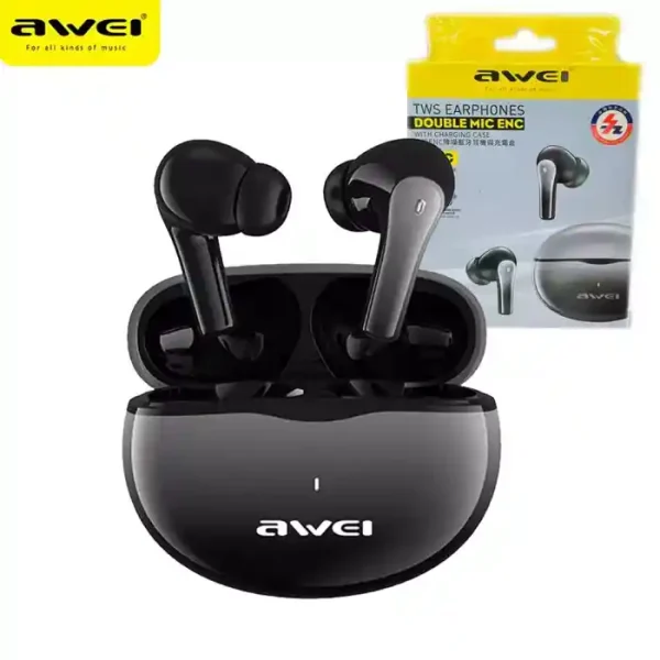 awei t62 4 mic enc earphones bluetooth 5.3 earbuds