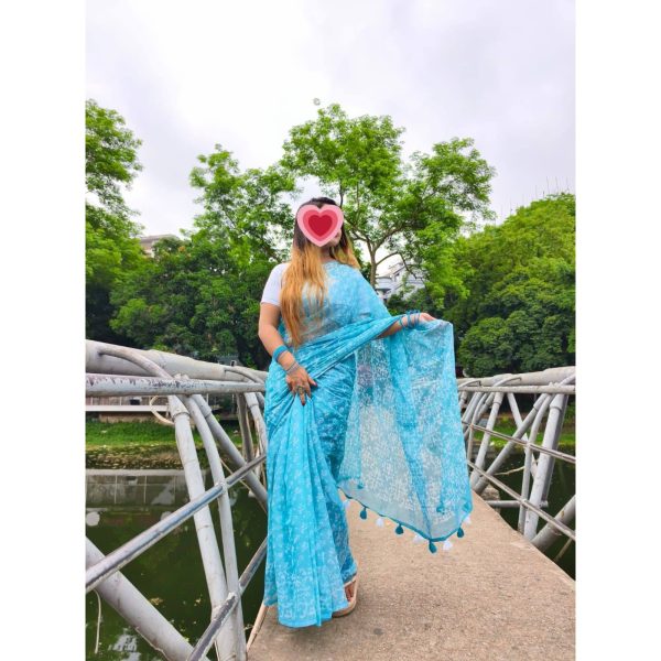 সেমি মসলিন শাড়ি