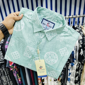 pure cotton half sleeve print shirt for men's