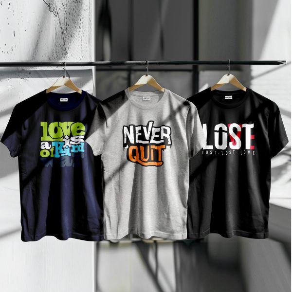 Unique Design Cotton T-Shirt 3-Piece Combo Pack - Image 6